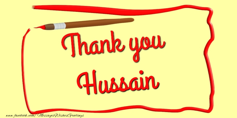 Greetings Cards Thank you - Thank you, Hussain