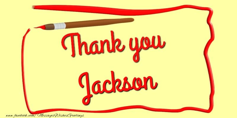 Greetings Cards Thank you - Thank you, Jackson