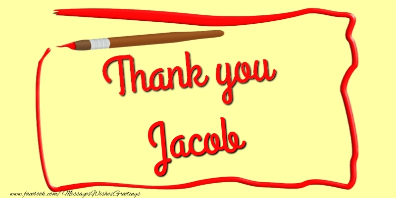 Greetings Cards Thank you - Thank you, Jacob
