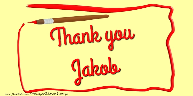 Greetings Cards Thank you - Thank you, Jakob