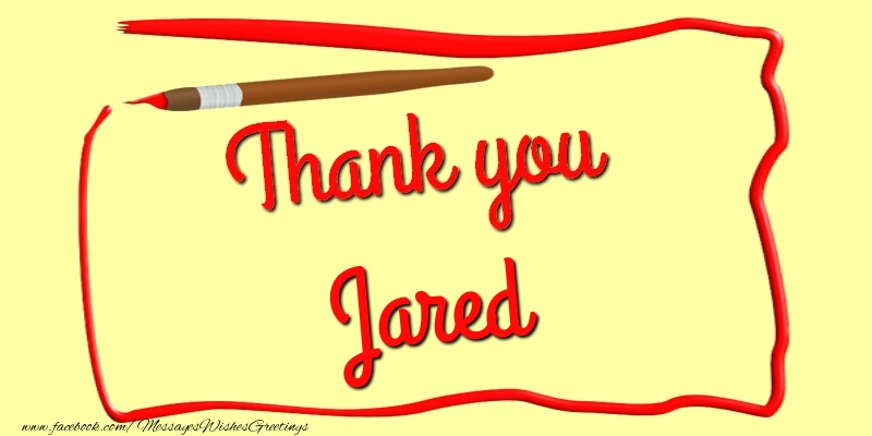 Greetings Cards Thank you - Thank you, Jared