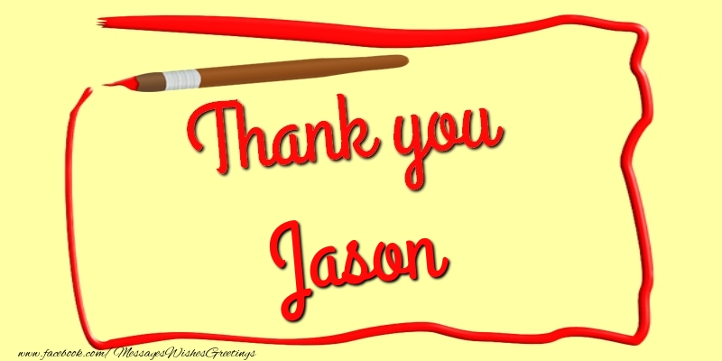 Greetings Cards Thank you - Thank you, Jason