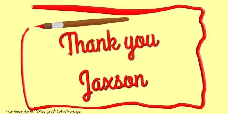 Greetings Cards Thank you - Thank you, Jaxson