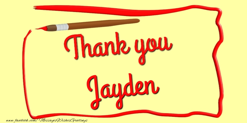 Greetings Cards Thank you - Thank you, Jayden
