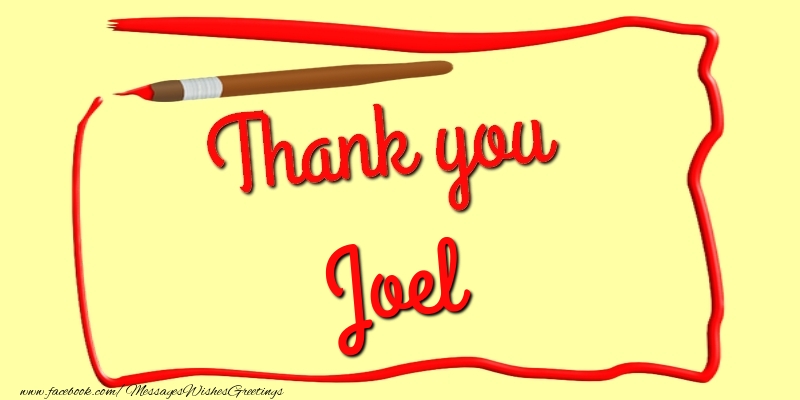 Greetings Cards Thank you - Thank you, Joel