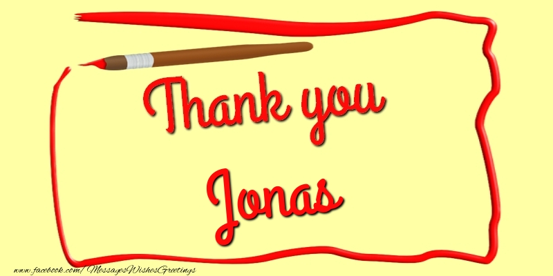 Greetings Cards Thank you - Thank you, Jonas