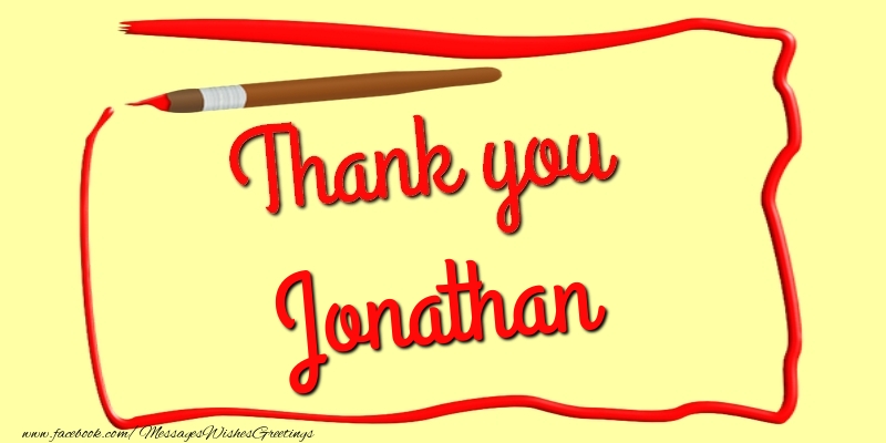 Greetings Cards Thank you - Thank you, Jonathan