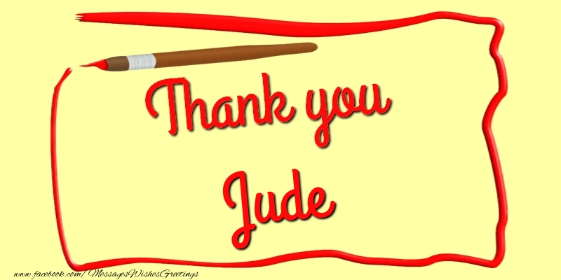 Greetings Cards Thank you - Thank you, Jude