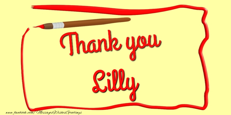 Greetings Cards Thank you - Thank you, Lilly