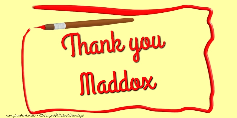Greetings Cards Thank you - Thank you, Maddox