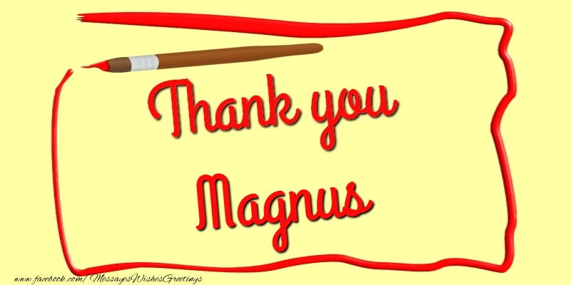 Greetings Cards Thank you - Thank you, Magnus