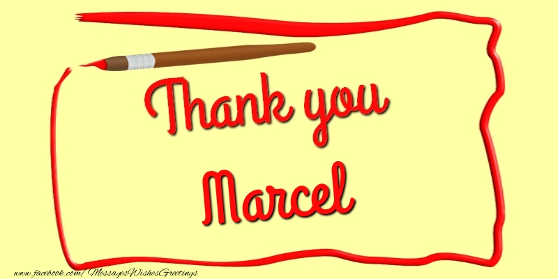 Greetings Cards Thank you - Thank you, Marcel