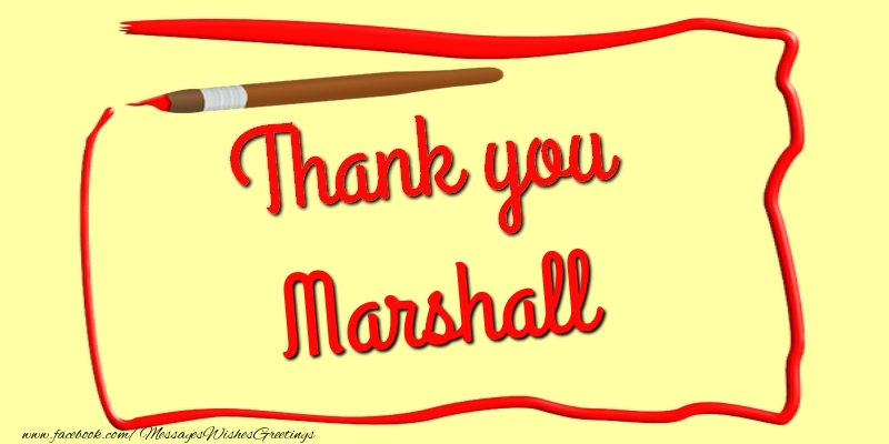 Greetings Cards Thank you - Thank you, Marshall