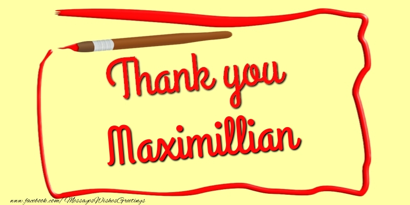 Greetings Cards Thank you - Thank you, Maximillian