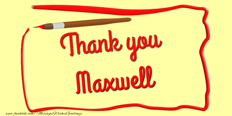 Greetings Cards Thank you - Thank you, Maxwell