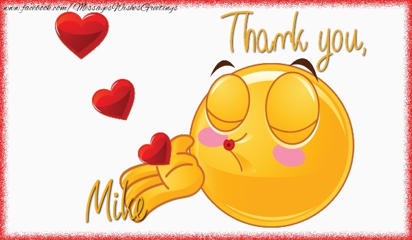 Greetings Cards Thank you - Thank you, Mike