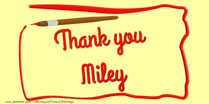 Greetings Cards Thank you - Thank you, Miley
