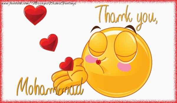 Greetings Cards Thank you - Thank you, Mohammad