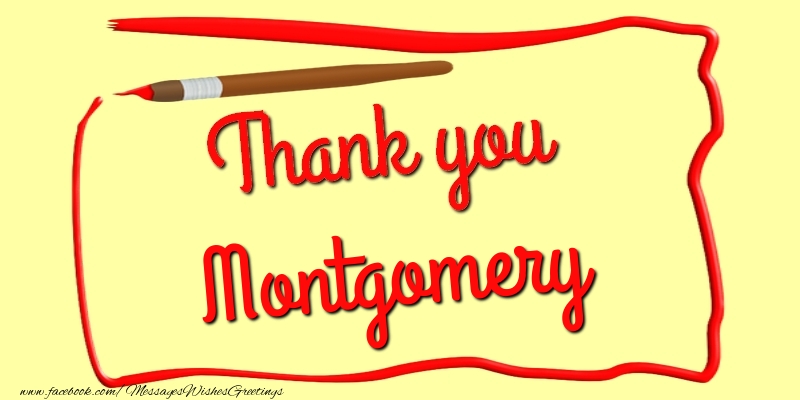 Greetings Cards Thank you - Thank you, Montgomery