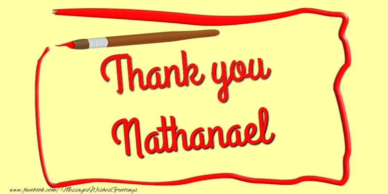 Greetings Cards Thank you - Thank you, Nathanael