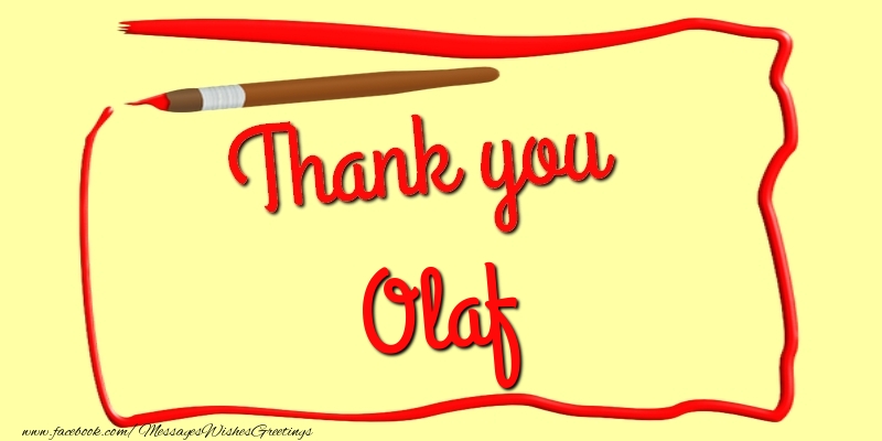 Greetings Cards Thank you - Thank you, Olaf