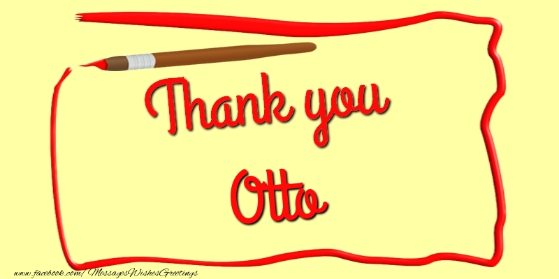 Greetings Cards Thank you - Thank you, Otto