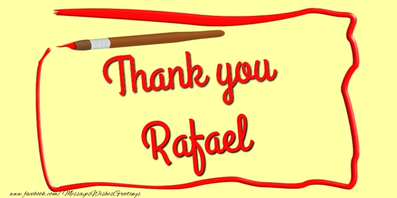 Greetings Cards Thank you - Thank you, Rafael