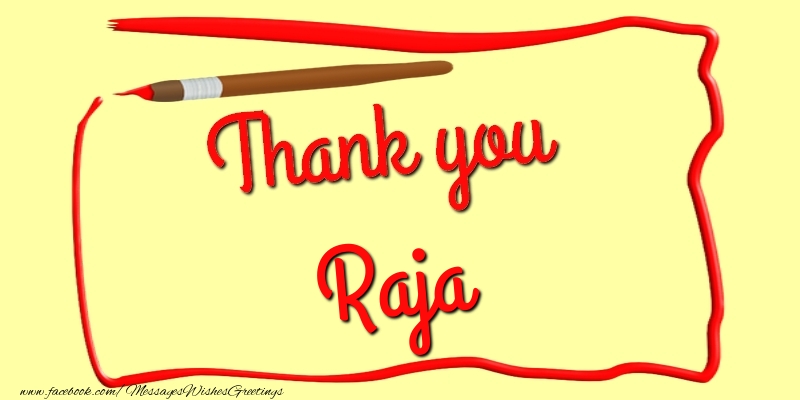 Greetings Cards Thank you - Thank you, Raja