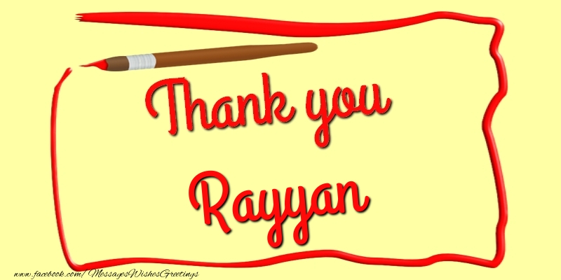 Greetings Cards Thank you - Thank you, Rayyan