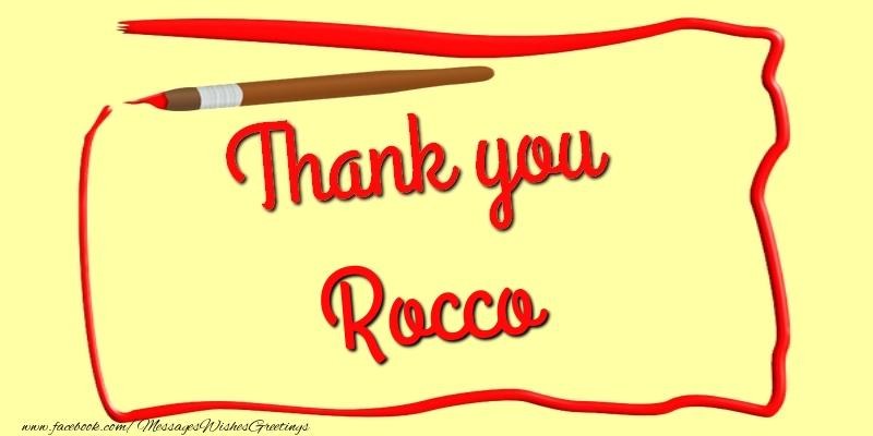 Greetings Cards Thank you - Thank you, Rocco