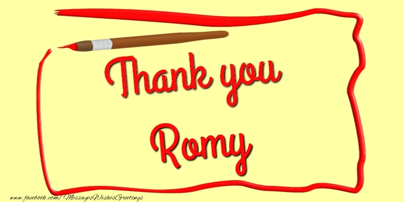 Greetings Cards Thank you - Messages | Thank you, Romy
