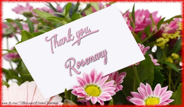 Greetings Cards Thank you - Thank you, Rosemary