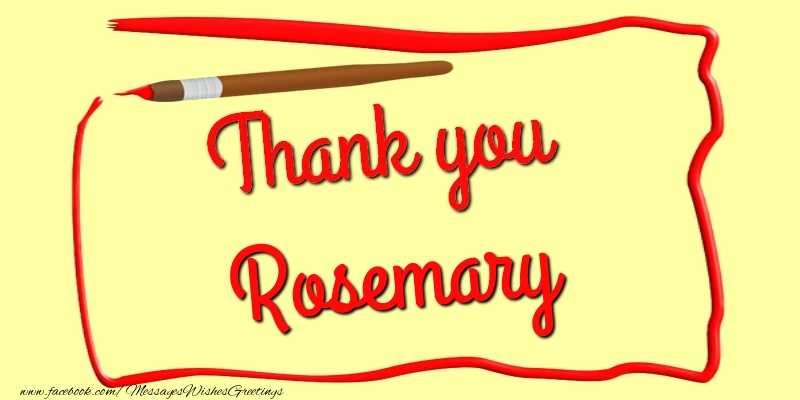 Greetings Cards Thank you - Thank you, Rosemary