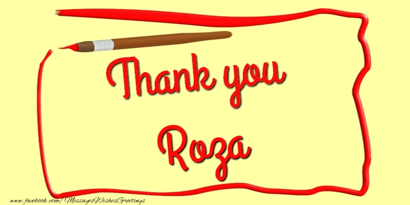 Greetings Cards Thank you - Thank you, Roza