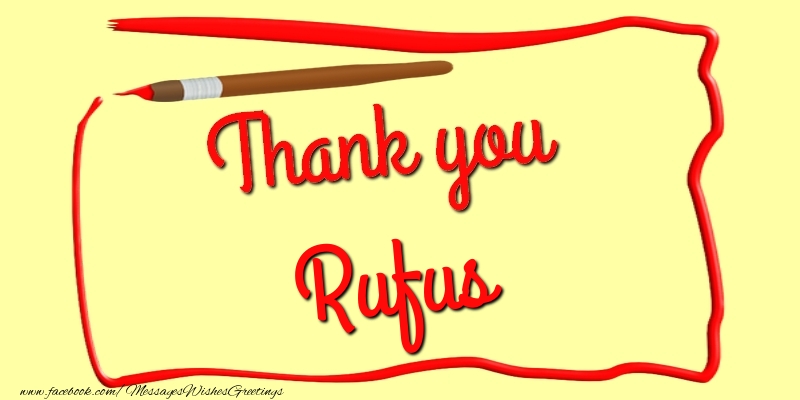 Greetings Cards Thank you - Thank you, Rufus