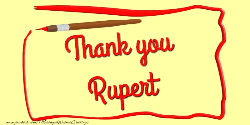 Greetings Cards Thank you - Thank you, Rupert