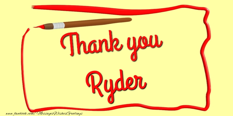 Greetings Cards Thank you - Thank you, Ryder