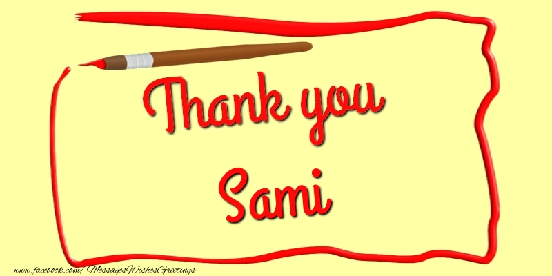 Greetings Cards Thank you - Thank you, Sami
