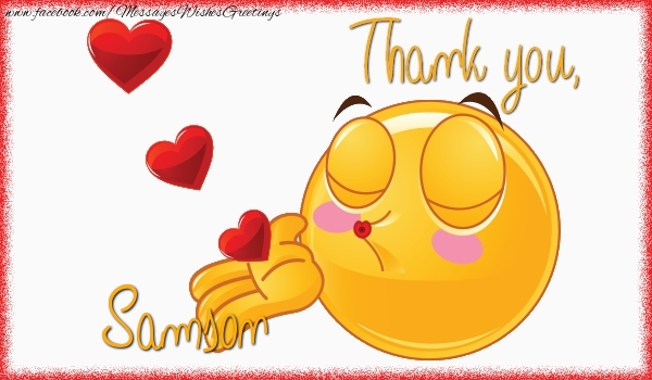 Greetings Cards Thank you - Thank you, Samson
