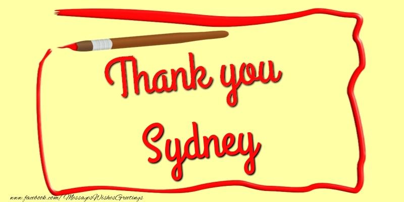 Greetings Cards Thank you - Thank you, Sydney