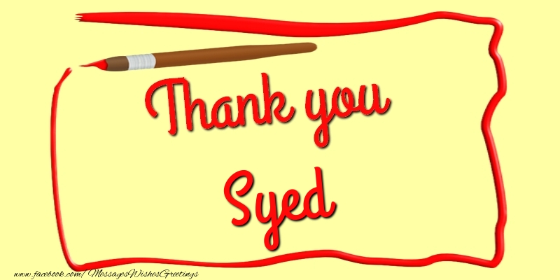 Greetings Cards Thank you - Thank you, Syed