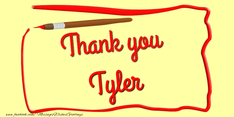 Greetings Cards Thank you - Thank you, Tyler
