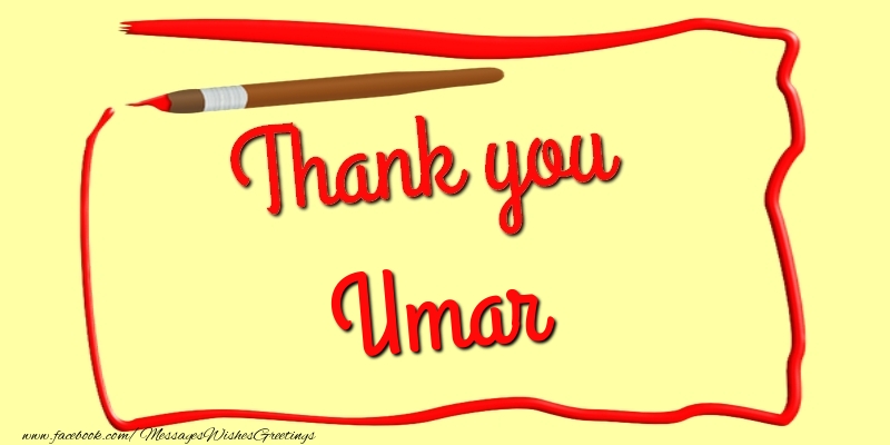 Greetings Cards Thank you - Thank you, Umar