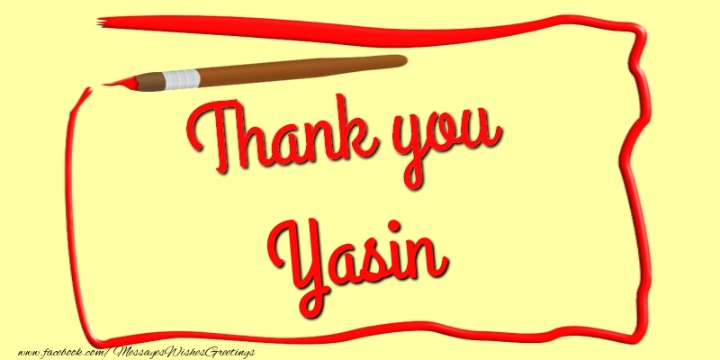 Greetings Cards Thank you - Thank you, Yasin