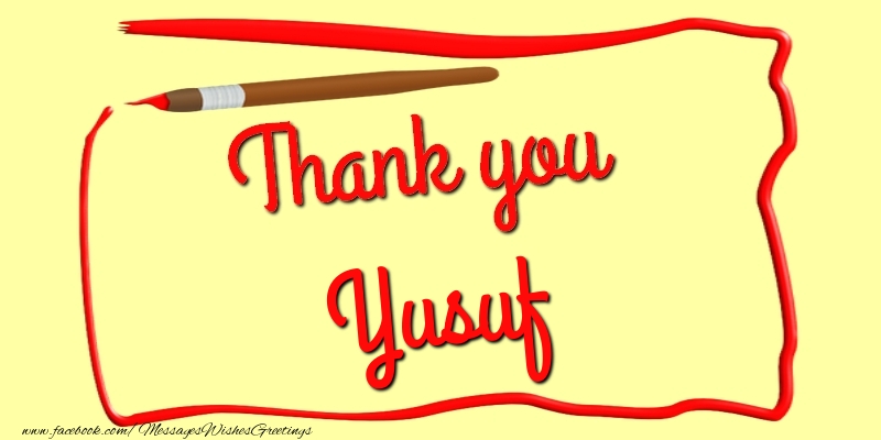 Greetings Cards Thank you - Thank you, Yusuf