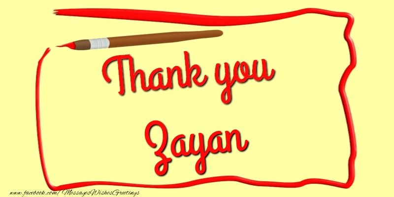 Greetings Cards Thank you - Thank you, Zayan