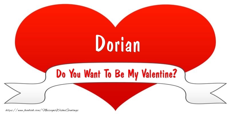 Greetings Cards for Valentine's Day - Dorian Do You Want To Be My Valentine?
