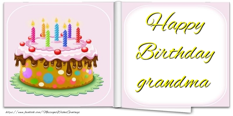 Greetings Cards for Birthday for Grandmother - Happy Birthday grandma