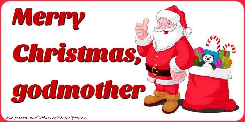 Greetings Cards for Christmas for Godmother - Merry Christmas, godmother