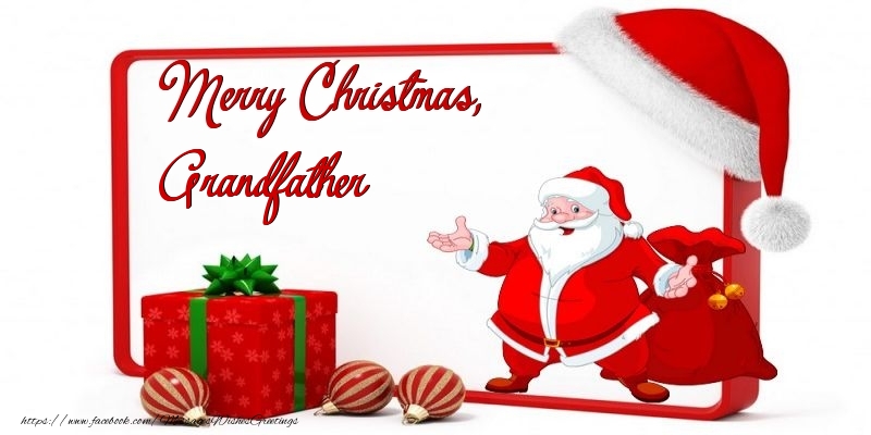 Greetings Cards for Christmas for Grandfather - Merry Christmas, grandfather